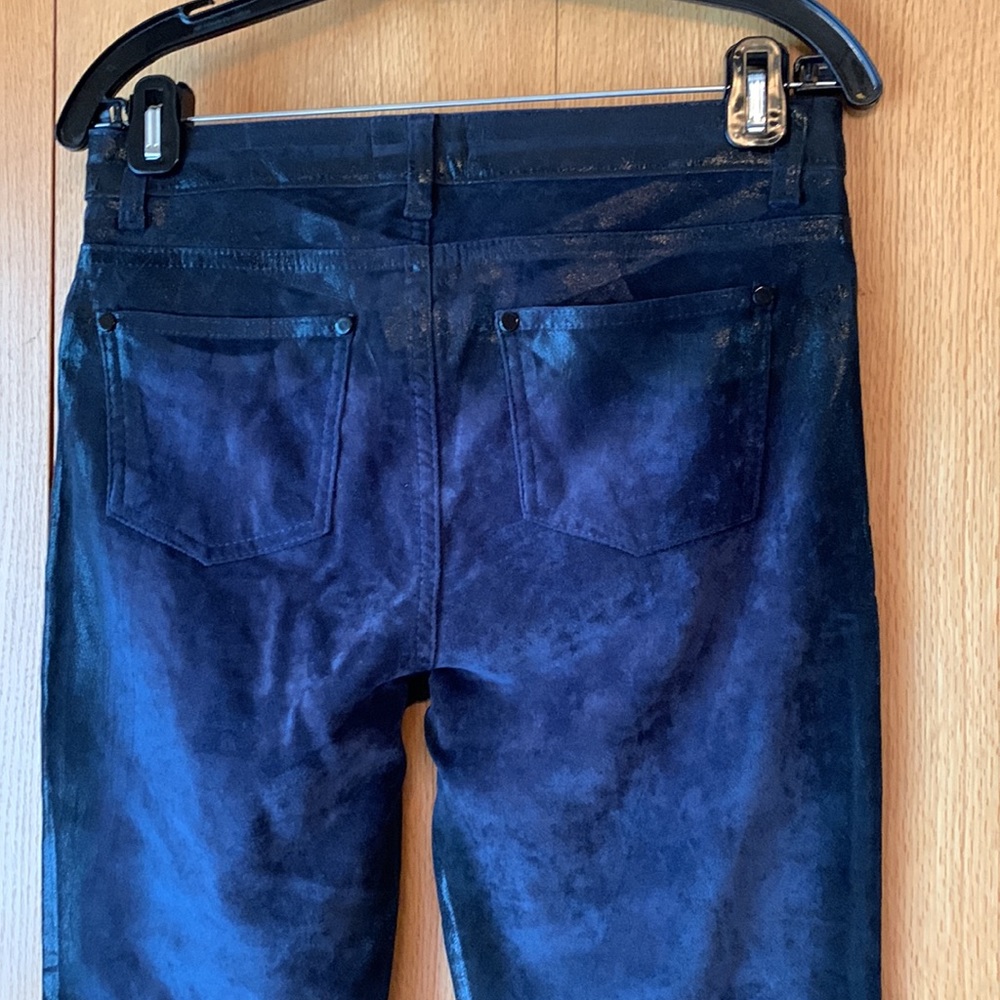 Jane & John size 8 velvet riveted soft 2 pocket slim stretch pants navy blue